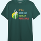 It's a good day to play Pickleball - Premium 100% Cotton Round Neck Biker T- Shirt