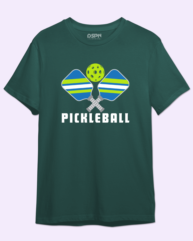 Pickleball - Premium 100% Cotton Round Neck Biker T- Shirt