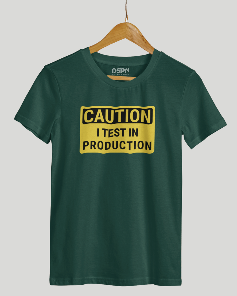 Caution - I text in Production - Programmer Premium Unisex T-shirt