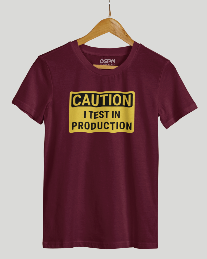 Caution - I text in Production - Programmer Premium Unisex T-shirt