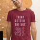 Think outside the box - Men Half Sleeve round neck 100% Cotton T-Shirt