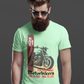 No 1 Classic motorbikers live to ride - ride to live - Premium 100% Cotton Round Neck Biker T- Shirt