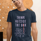 Think outside the box - Men Half Sleeve round neck 100% Cotton T-Shirt