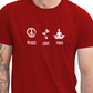 Peac-Love-Yoga Premium cotton Yoga T-Shirt