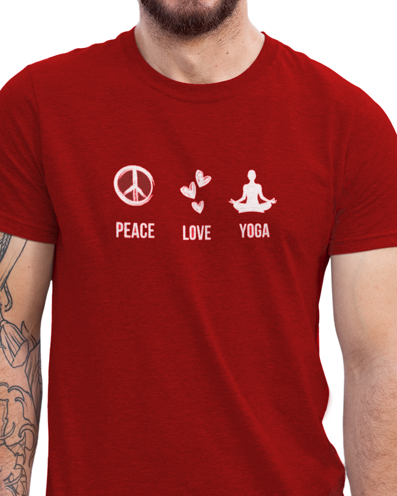 Peac-Love-Yoga Premium cotton Yoga T-Shirt