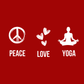 Peac-Love-Yoga Premium cotton Yoga T-Shirt