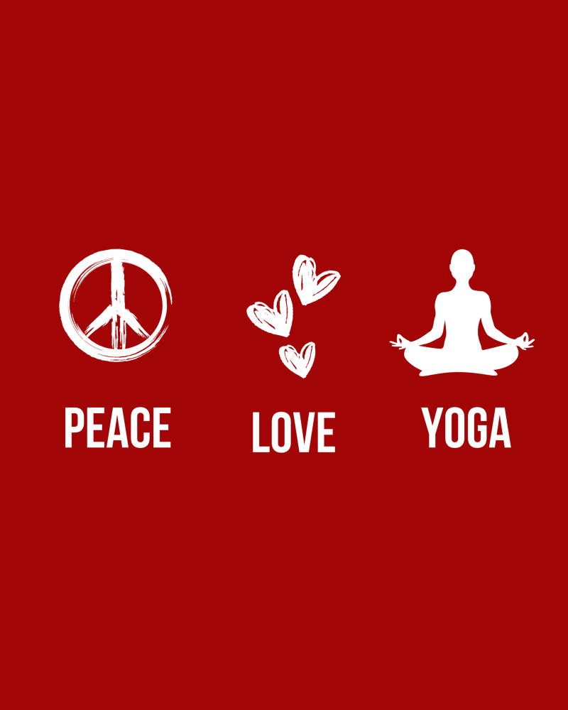 Peac-Love-Yoga Premium cotton Yoga T-Shirt