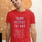 Think outside the box - Men Half Sleeve round neck 100% Cotton T-Shirt