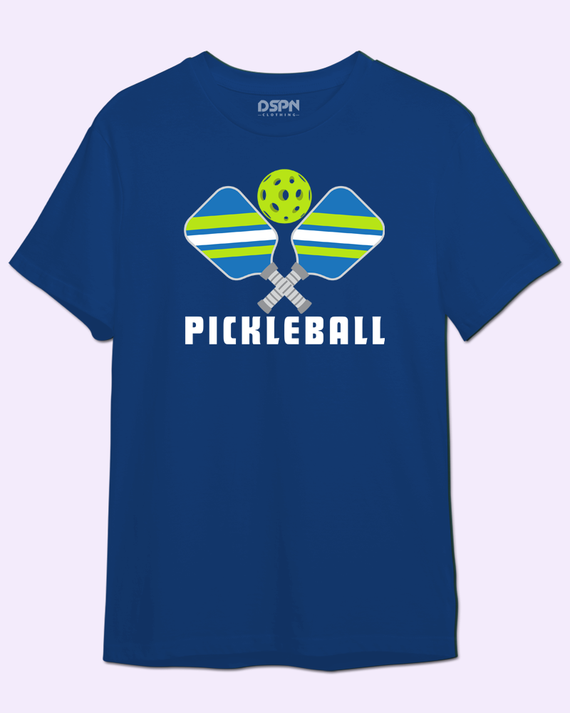 Pickleball - Premium 100% Cotton Round Neck Biker T- Shirt