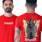 03 - Savage Anime - Short Sleeves T Shirt - Maroon
