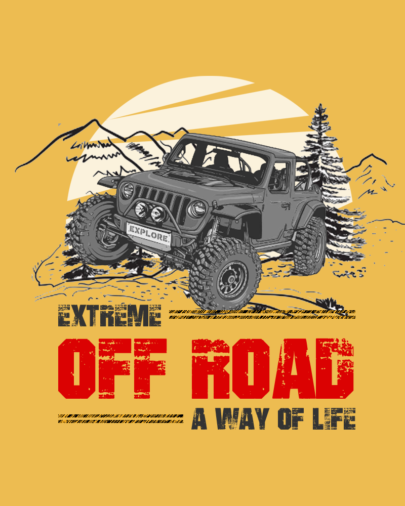 Off Road - Men's Half Sleeves T-Shirt