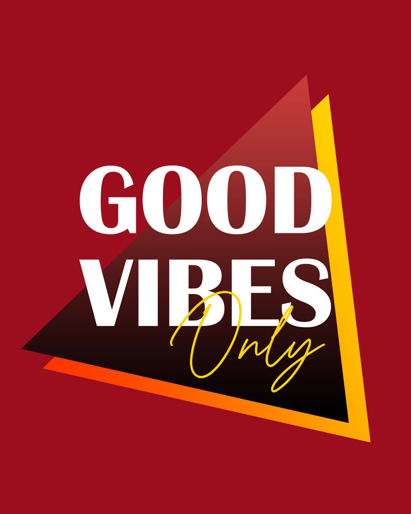 Good VIbes Only - Short Sleeves T Shirt - Maroon