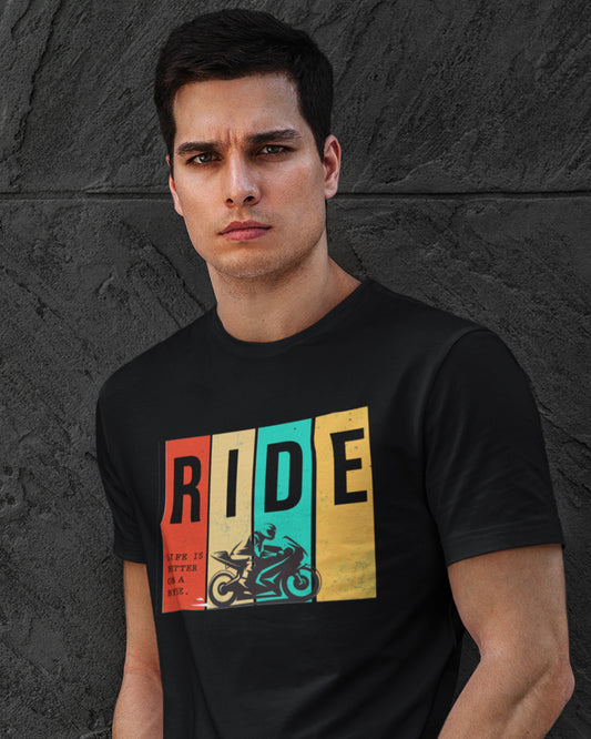 RIDE - Life is better on a byke - Men half sleeve shirt