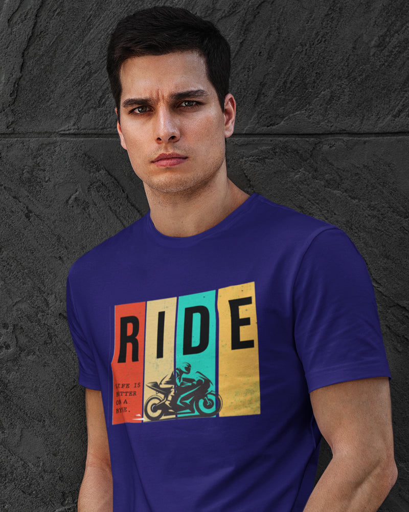 RIDE - Life is better on a byke - Men half sleeve shirt