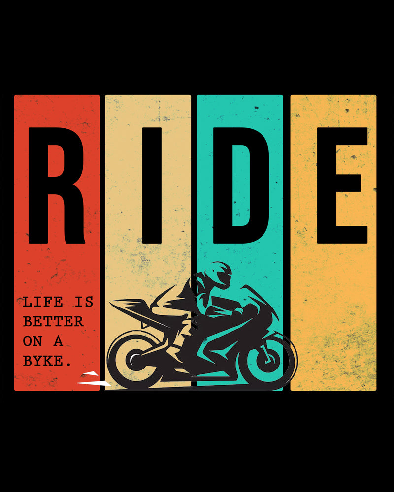 RIDE - Life is better on a byke - Men half sleeve shirt